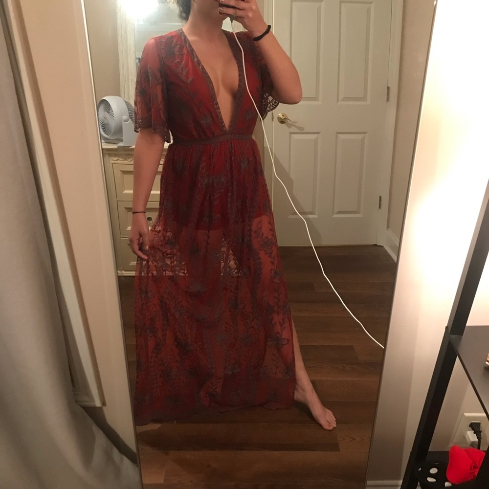 Sheer Maxi Romper